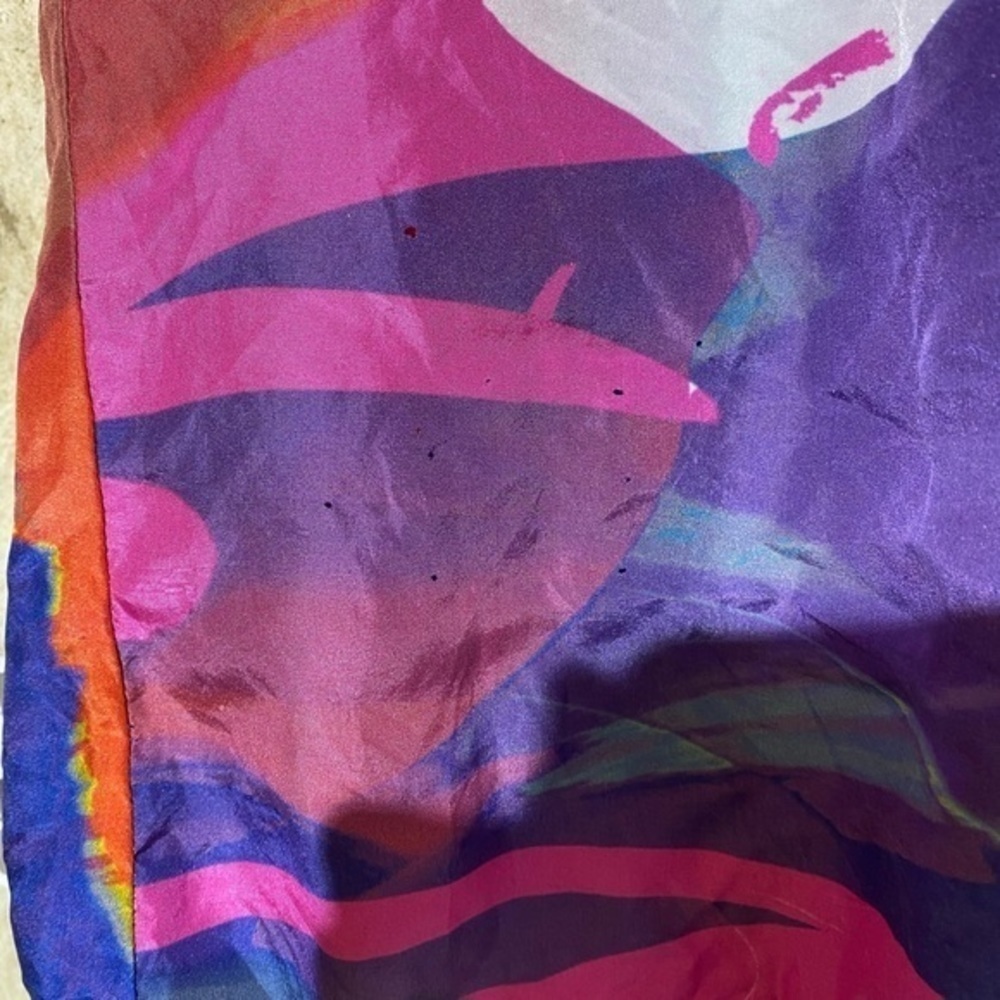 Tory Burch 100% Silk Watercolor Blouse 6 - read description - Picture 5 of 7
